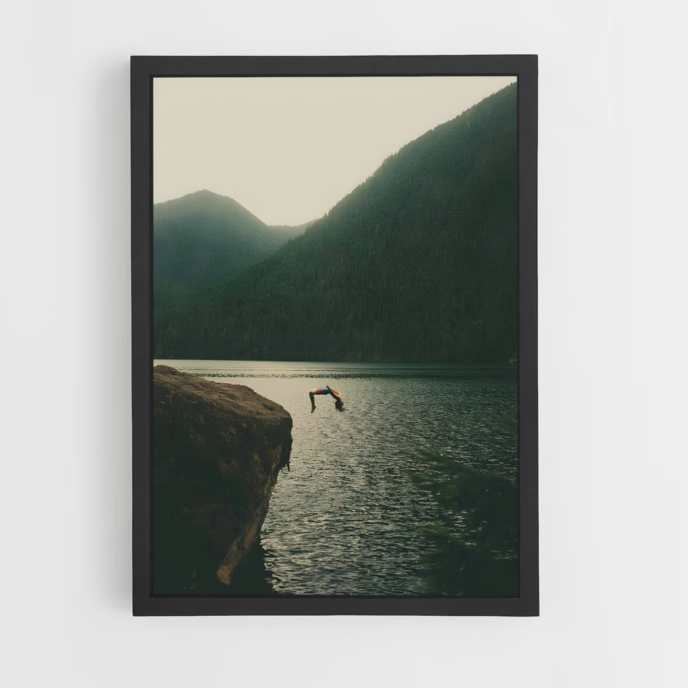 Poster Cliff de diving – affiche Plongeon de falaise (vue 2)